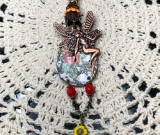 nectar fairy enameled necklace pendant