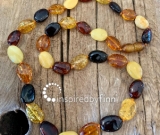 Gorgeous Large Bead Baltic Amber Adult Necklace4 Diff Disc