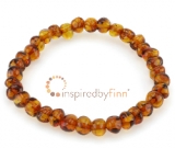 Baltic Amber Elastic Bracelet - Polished Honey