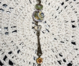 celestial gardens, enameled necklace pendant