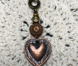 i love you, copper heart necklace pendant